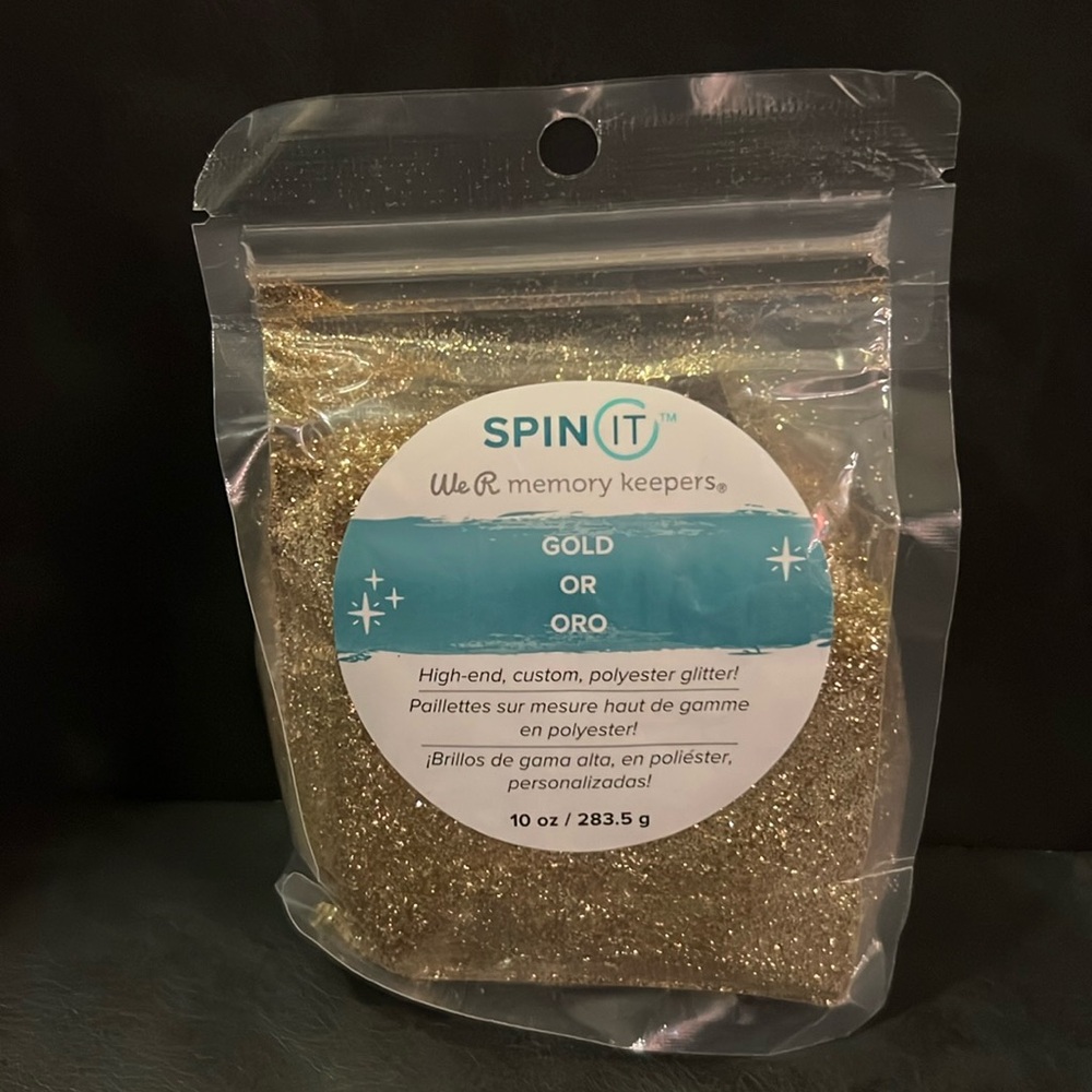 Spin It Gold We R Memory Keepers High-End, Custom, Polyester Glitter